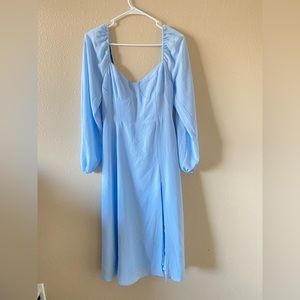 Forever 21 baby blue dress with slit